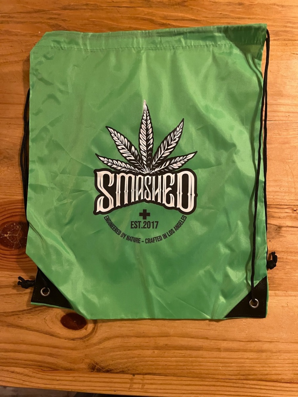 4/20 Green Drawstring Backpack with Black Accents